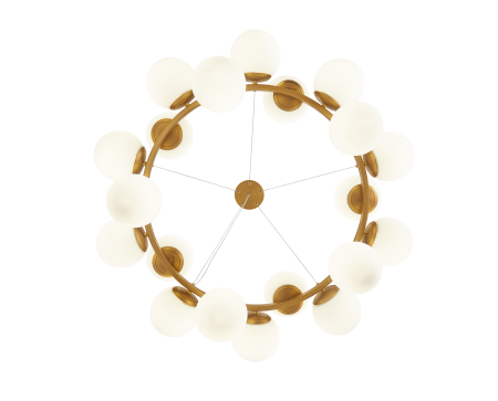 Люстра латунь D90см