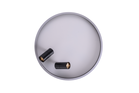 Потолочный светильник черный LED 30Вт+10Вт D50см