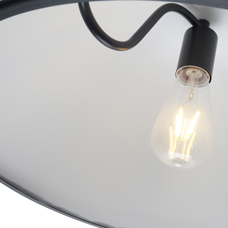 Светильник потолочный черный D49см