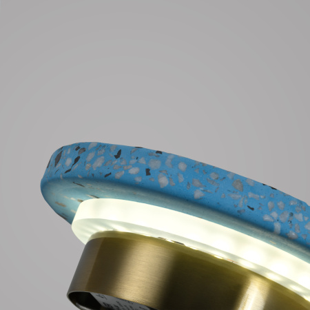 Светильник настенный из камня синий LED 3Вт D15см