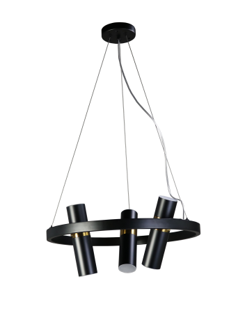 Люстра потолочная черня D50см