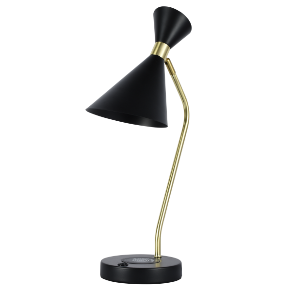 Настольная лампа черня беспроводная зарядка 50см