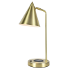 Настольная лампа латунь беспроводная зарядка 45см