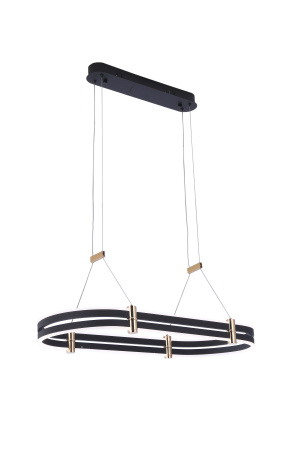 Люстра подвесная антрацит LED 92Вт 80см