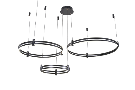 Люстра черня LED 228Вт D80см