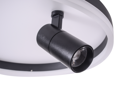 Потолочный светильник черный LED 24Вт+5Вт D40см