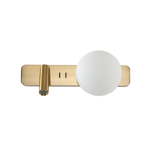 Светильник настенный спот латунь LED 3+7Вт 34см Zortes DREAM ZRS.2436.02