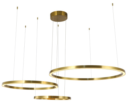 Люстра подвесная латунь LED 114Вт D40+60+80см