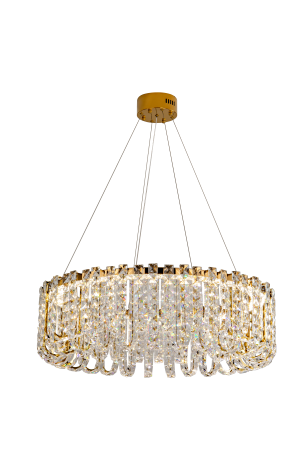 Хрустальная люстра золото LED 60Вт D80см