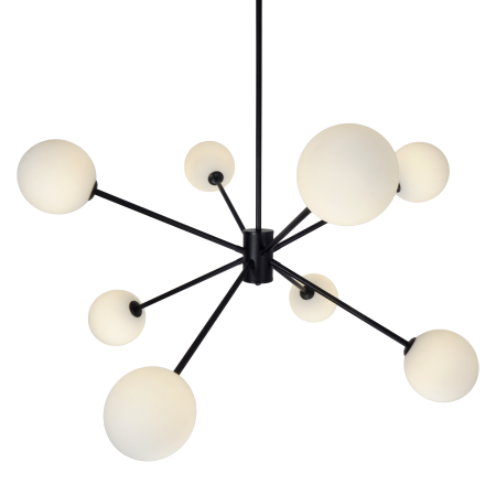 Люстра потолочная на штанге черня D80см