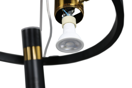 Люстра потолочная черня D50см