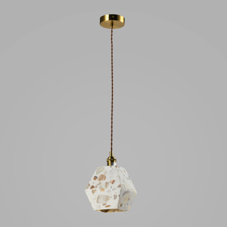 Светильник потолочный из камня латунь 15см