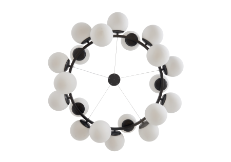 Люстра черня D90см