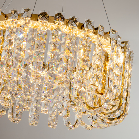 Хрутсальная люстра золото LED 40Вт D60см