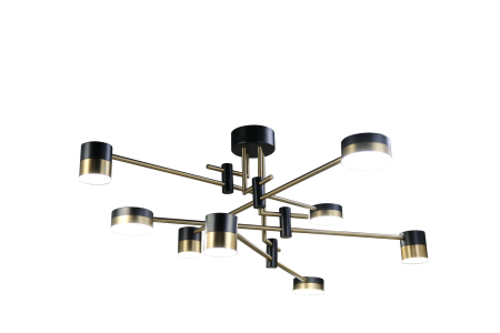 Люстра потолочная черня LED 80Вт D100см