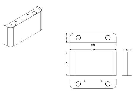 Светильник настенный латунь LED 4Вт 22см