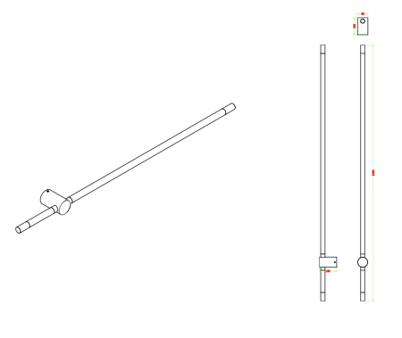Бра латунь LED 18Вт 150см