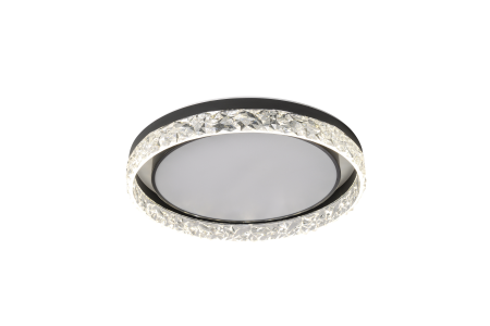 Потолочный светильник черный LED 72Вт D50см