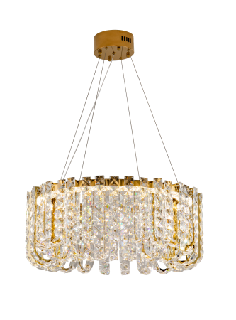 Хрутсальная люстра золото LED 40Вт D60см