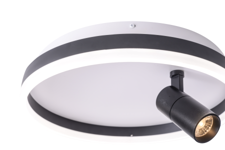 Потолочный светильник черный LED 24Вт+5Вт D40см