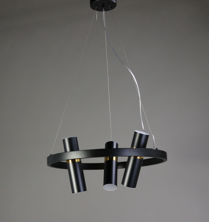 Люстра потолочная черня D50см