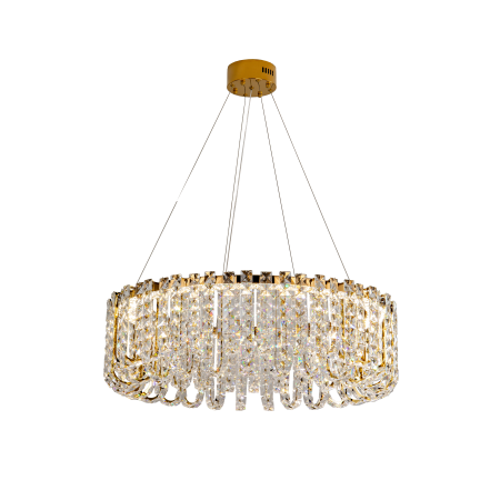 Хрустальная люстра золото LED 60Вт D80см