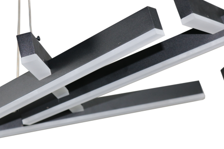 Светодиодная люстра черная LED 50Вт 65см