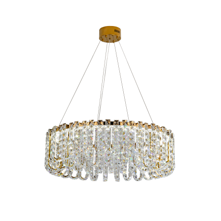 Хрустальная люстра золото LED 60Вт D80см