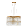 Люстра хрустальная подвесная каскадная латунь E14 D50см Zortes Ice queen ZRS.30514.08