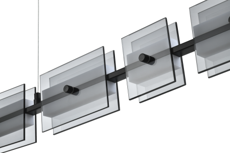 Люстра потолочная черня LED 18Вт 103см