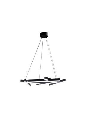 Светодиодная люстра черная LED 50Вт 65см