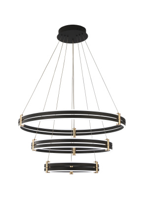 Люстра подвесная антрацит LED 228Вт D40+60+80см