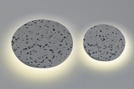 Светильник настенный из камня белый LED 3Вт D20см