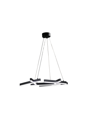 Светодиодная люстра черная LED 50Вт 65см