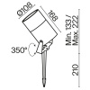Ландшафтный светильник Outdoor O050FL-L15GF3K