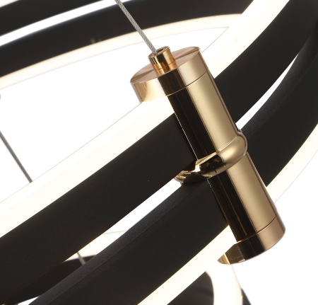 Люстра подвесная антрацит LED 228Вт D40+60+80см