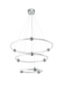 Светодиодная люстра хром LED 171Вт D80+60+40см