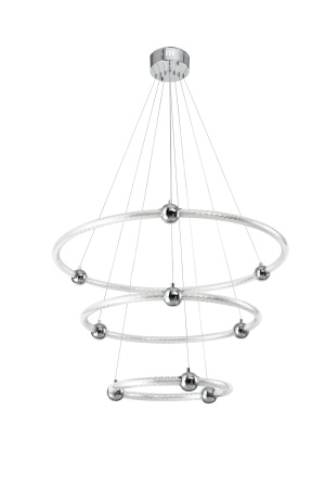 Светодиодная люстра хром LED 171Вт D80+60+40см