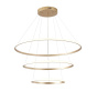 Люстра подвесная светодиодная золото LED 75Вт D20+40+60см Zortes RINGOLIGHT ZRS.33320.75C
