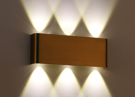 Светильник настенный латунь LED 6Вт 30см