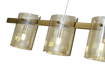 Люстра потолочная латунь 120см