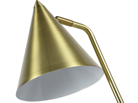 Настольная лампа латунь беспроводная зарядка 45см