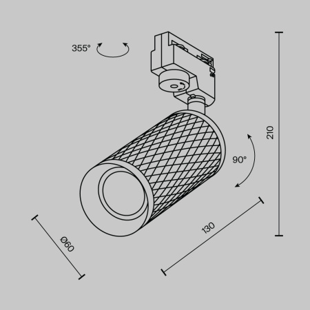 Трековый светильник Technical TR011-1-GU10-W
