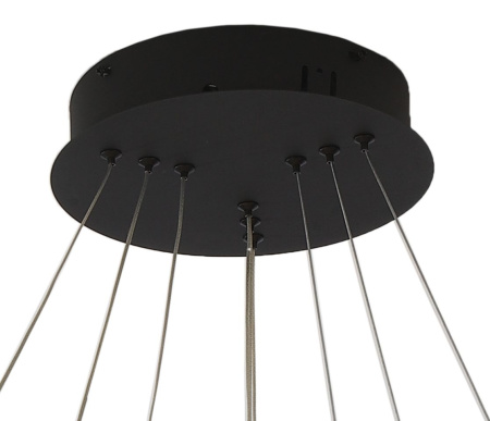 Люстра подвесная антрацит LED 228Вт D40+60+80см