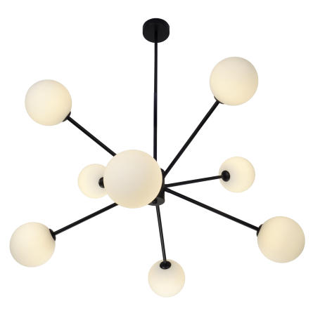 Люстра потолочная на штанге черня D80см