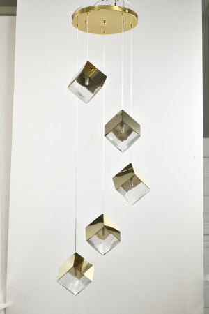 Люстра в скандинавском стиле золото 35см